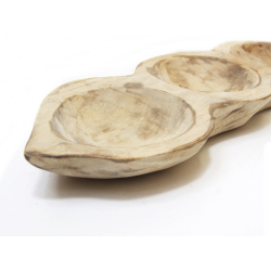 Patera Misa Potrójna z surowego drewna 37cm